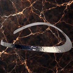 VINTAGE STERLING SILVER 925 HAMMERED CHOKER/COLLAR NECKLACE 41.99grams 169.99 !