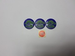 Vintage Czech Egyptian Revival Blue Lapis Glass Sphinx Round Cabochons Cabs 32mm