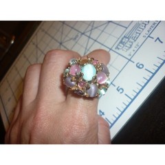 VTG Schiaparelli Swiss 17J Ring Watch Cabochon As-Is Repair Missing Stone