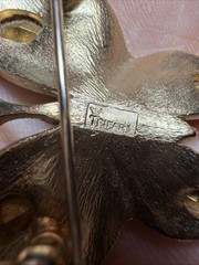 Vintage Trifari Alfred Philippe Butterfly Brooch With Crystals, 1950-1960s