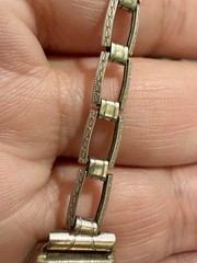 1920’s LADY IOCO 14K WHITE GOLD & SAPPHIRE WATCH W/ ORIGINAL 1/20 GF BAND -RARE!