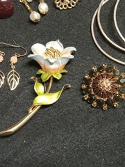 Vintage 2 Modern Costume Jewlery Lot Necklaces Earrings Bracelets Pins And More