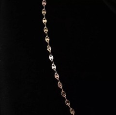 925 Sterling Silver DESIGNER 2mm Tri-Color Anchor Mariner Chain 16″ Necklace 2g