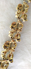 Rare Signed BSK Vintage Gorgeous Enameled AB Rhinestone flower 5 link Bracelet
