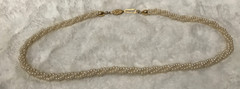 Vtg. 3 Faux High End Pearl Necklaces 1 Marked G Silver On Clasp (See All Photos)