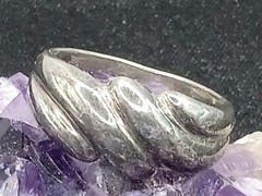 Vintage Womens Sterling Silver Ring, Size 8, Nickel Free, 1960s