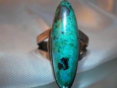 OOAK WOW Vintage 70’s Solomon’s Stone Eliat Israel Adj Size Modern Art Ring 23J5