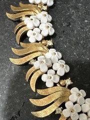 Rare Vtg Crown Trifari Forget-Me-Not Collection Choker 50’s Original Box