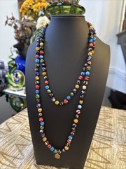 Beautiful Mille Fiori Italian Art Glass Necklace Sweet Romance