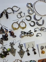 104 Pair Vtg-Now Western Boho Artisan Southwest Rhinestones Earrings Jewlery Lot