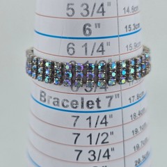 Vintage Weiss Blue AB Rhinestone Bracelet Size 6.5