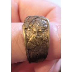 Vintage Duchess Silver Plate Pinocchio Spoon Ring Size 8.75 Wrap Bypass Jewelry