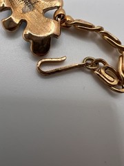 NOS Vintage Karu Gold & blue Tone Choker Necklace Collar Fashion