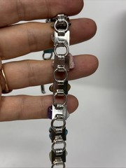 Vintage Link Semi Precious Gem Stone Polished Rocks Clasp Bracelet nuggets