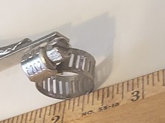 VINTAGE Ideal 6202 Hose Clamp Silver Tone Tie Bar Clasp Clip