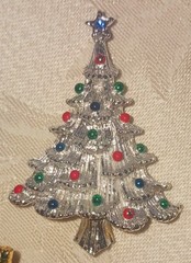 Estate Christmas Tree Brooches ~ TRIFARI CROWN ~ART ARTHUR ~GERRYS AVON ~ WIRE +