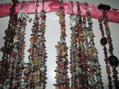 LOT 9 Wearable CHUNKY Semi-Precious Stones bead abalone seed necklace 2.61 lbs