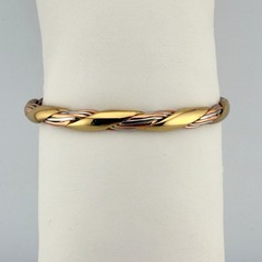 Vintage Sergio Lub Grapevine Copper Brass Cuff Bracelet