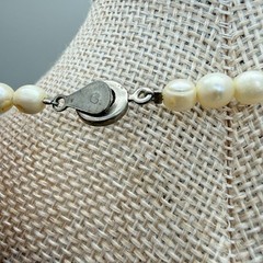 Vintage Cultured Freshwater Pearl Necklace 20” 5.7mm Push Button Clasp Strand