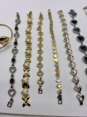 Large Vintage Heart Lot of Necklaces, Bracelets, Brooch’s, Earrings & a Ring 42