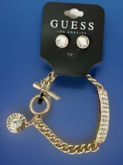 Vtg Guess Los Angeles bracelet & earring set-New Old Stock Never Opened! Wow!