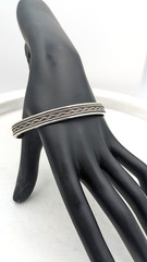 Sterling Silver Cuff Bracelet 22g Artisan Signed JLL Modernist