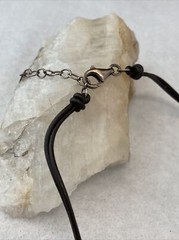Peyote Bird Pearl Leather Stone 2 Strand 925 Sterling Silver 20” Necklace 60g