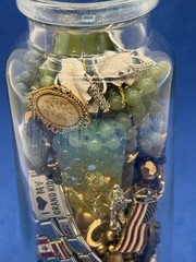 Mystery Estate Costume Jewelry Jar Mixed Lot All Wearable