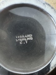 Antique Thailand .925 Sterling Silver Engraved Floral Photo Locket Pendant