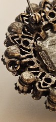 Francois (Coro) Brooch/Pendant Clear and green stones.