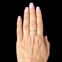 Estate Natural Diamonds 14k White Gold Band Ring 50%Eternity Anniversary Wedding