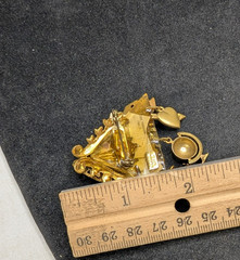 Vintage Maximal Art Poker Brooch Pin 2 1/2 ” Long