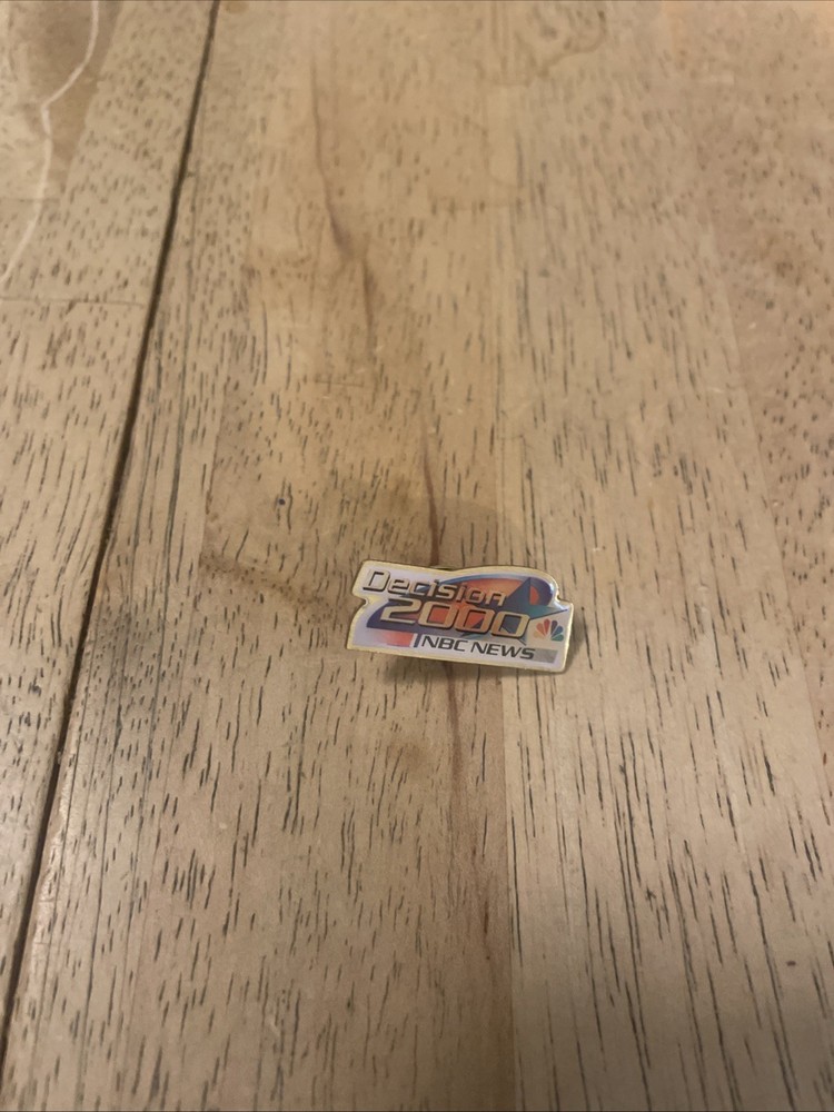 NBC News Decision 2000 MULTICOLOR Pin VGC