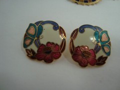 Vintage Earrings 1980’s 1990’s Pierced Enamel Women’s Jewelry Retro