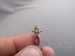 VINTAGE ROSS SIMONS GILTED STERLING DIAMOND & RUBY TENNIS BRACELET