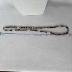 Vintage Semi-precious Natural Stone Necklace Barrel Clasp 24”