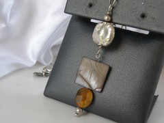 Silpada Sterling Silver 925 Rustic Boho Abalone Rolo Chain Link Necklace