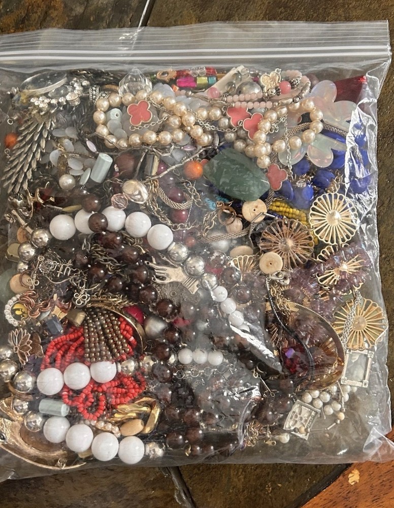 1 -1/2 Lb of CRAFT ONLY Junk Drawer Jewelry