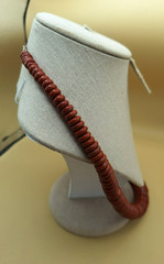 Red Jasper Disc Necklace with FAS Sterling Silver 925 Lobster Clasp 22-24″