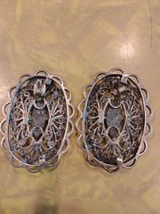 Vintage Turquoise and Filigree Earrings for Pierced Ears. Very Solid and Unique