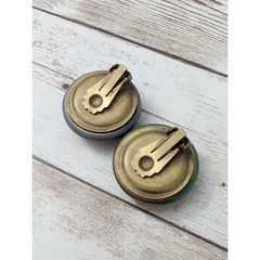 Vintage Clip On Earrings – 1 & 1/8″ Statement Artsy Earrings
