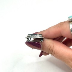 Vintage Art Deco 925 Sterling Silver Black Onyx Marcasite Brooch 1″ Pin Octagon