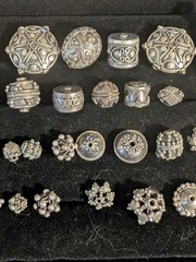 40 Beautiful Bali Jewelry Bead Lot With Two Pendants! 800-925 Silver! 3+ Oz!