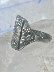 Black Hills Gold ring grape leaves size 9.5 pinky Sterling silver women men
