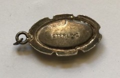 Vtg 1940’s Sterling Silver Abalone Sawtooth Edge Delicate Early Mexico Style 1