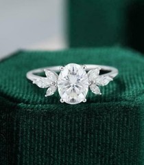 Art Deco Antique Vintage 3.10 Ct White Diamond Engagement Ring Set 925 Silver