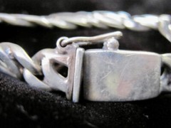 VTG STERLING SILVER CHAIN 8.25 in MELESIO RODRIGUEZ TR-114 56 gms TAXCO MEXICO