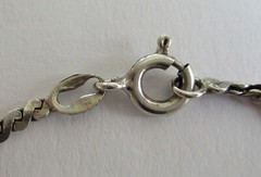 Vintage Lightweight Sterling Silver 925 Serpentine Chain Necklace 17 1/2″ Italy