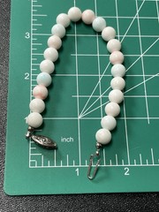 Vintage 7.8” Light Pastel Blue & Pink Lucite Beaded Bracelet