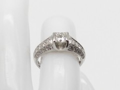 Designer $5000 1.52ct VS H Princess Cut Diamond 14k White Gold Wedding Ring